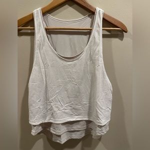 lululemon, double lined tank top. white, size 4.